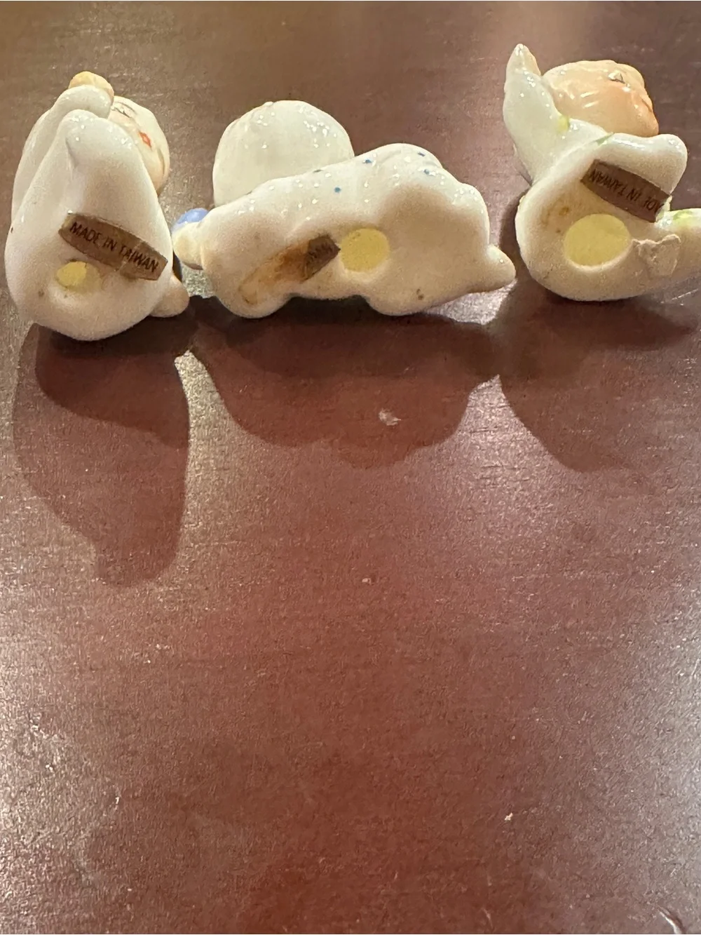 Vintage Ceramic Baby Figurines Set of 3 Made in Taiwan